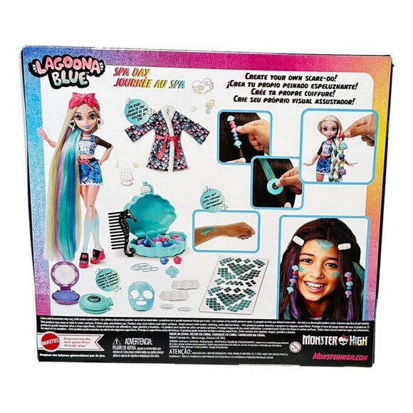 Monster High Lagoona Blue Doll Spa Day Play Set New - Picture 4 of 6